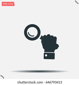 Search icon, vector illustration. Flat design style