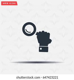Search icon, vector illustration. Flat design style