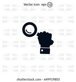Search icon, vector illustration. Flat design style