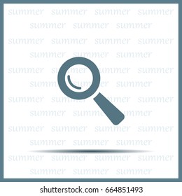 Search icon, vector illustration. Flat design style