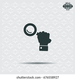 Search icon, vector illustration. Flat design style