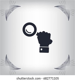 Search icon, vector illustration. Flat design style