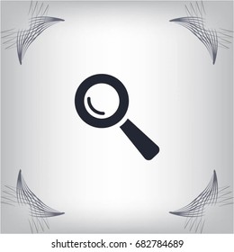 Search icon, vector illustration. Flat design style