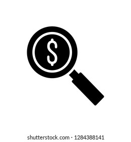Search Icon Vector Illustration in Glyph Style for Any Purpose