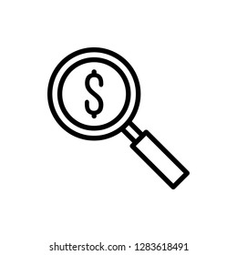 Search Icon Vector Illustration in Line Style for Any Purpose