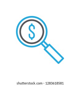 Search Icon Vector Illustration in Line Style for Any Purpose
