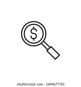 diseño de línea de ilustración vectorial de icono de búsqueda. aislado sobre fondo blanco