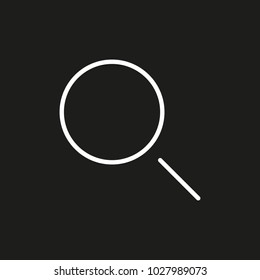 Search icon vector illustration. Linear symbol with thin outline. The thickness is edited. Minimalist style. 