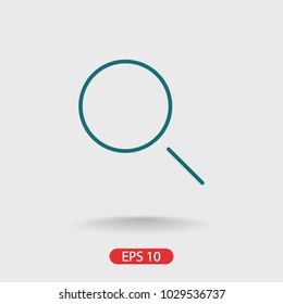 Search icon vector illustration. Linear symbol with thin outline. The thickness is edited. Minimalist style. 