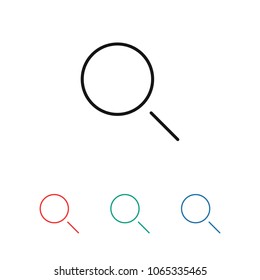 Search icon vector illustration. Linear symbol with thin outline. The thickness is edited. Minimalist style. 