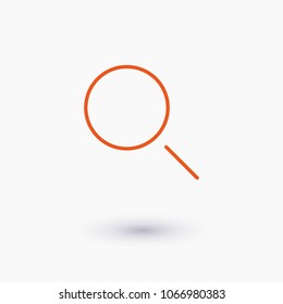 Search icon vector illustration. Linear symbol with thin outline. The thickness is edited. Minimalist style. 