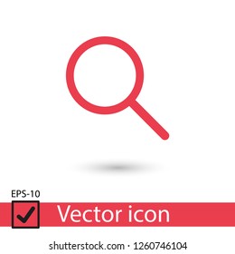 Search icon vector illustration. Linear symbol with thin outline. The thickness is edited. Minimalist style. 