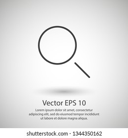 Search icon vector illustration. Linear symbol with thin outline. The thickness is edited. Minimalist style. 