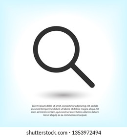 Search icon vector illustration. Linear symbol with thin outline. The thickness is edited. Minimalist style. 