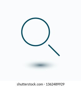 Search icon vector illustration. Linear symbol with thin outline. The thickness is edited. Minimalist style. 