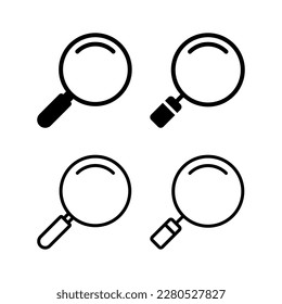 Ilustración vectorial de icono de búsqueda. signo y símbolo de la lupa de búsqueda