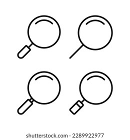 Ilustración vectorial de icono de búsqueda. signo y símbolo de la lupa de búsqueda