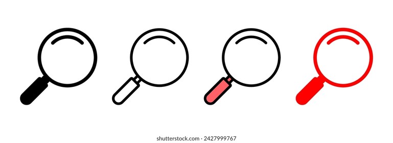 Search icon vector illustration. search magnifying glass sign and symbol