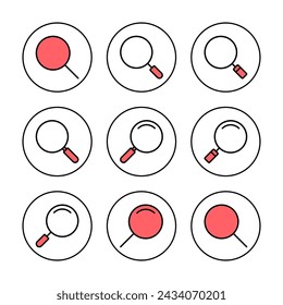 Search icon vector illustration. search magnifying glass sign and symbol