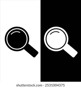 Search Icon vector illustration, magnifying glass symbol, search icon clip art , search icon design, search icon with white and black background