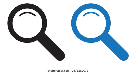 Search Icon vector illustration, magnifying glass symbol, search icon clip art , zoom in and zoom out symbol, Magnifying glass sign isolated