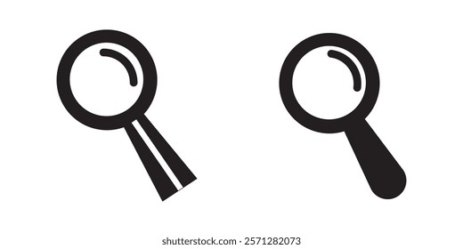 Search Icon vector illustration, magnifying glass symbol, search icon clip art , zoom in and zoom out symbol, Magnifying glass sign isolated