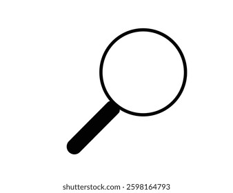 Search Icon vector illustration, magnifying glass symbol, search icon clip art , zoom in and zoom out symbol, Magnifying glass sign isolated