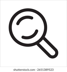 Ilustração de vetor de ícone de pesquisa, símbolo de lupa, clip-art de ícone de pesquisa, símbolo de ampliação e redução, sinal de lupa isolado