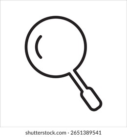 Ilustração de vetor de ícone de pesquisa, símbolo de lupa, clip-art de ícone de pesquisa, símbolo de ampliação e redução, sinal de lupa isolado