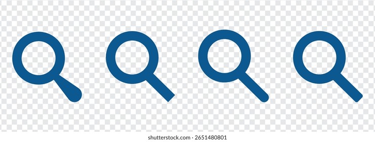 
Ilustração do vetor do ícone da pesquisa, símbolo da lupa, clip-art do ícone da pesquisa, sinal da lupa isolado no fundo transparente.