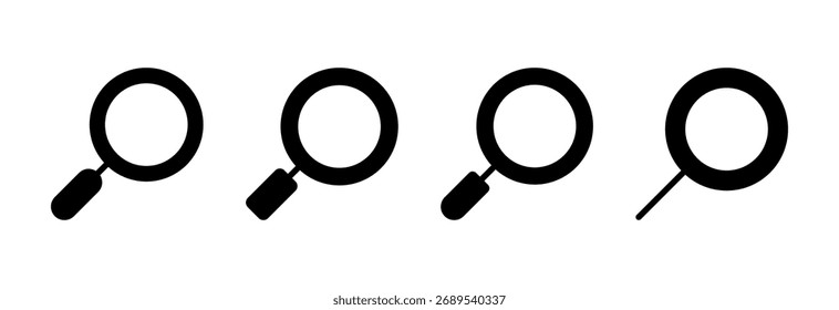 Icono de Búsqueda Ilustración vectorial. buscar signo y símbolo de lupa