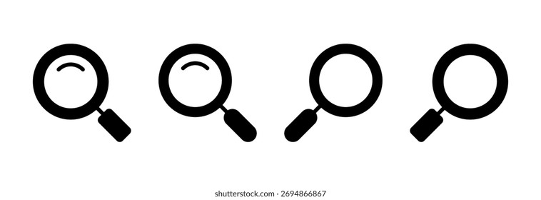 Icono de Búsqueda Ilustración vectorial. buscar signo y símbolo de lupa