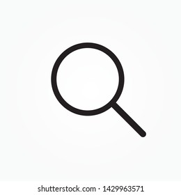 Search Icon Vector Illustration on the white background. Magnifying glass or search icon, flat vector graphic on isolated background.