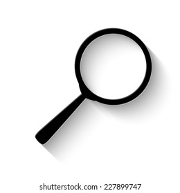 search icon - vector illustration with shadow