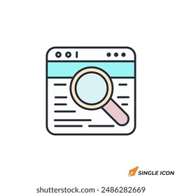 Search icon vector illustration. Search symbol isolated on white background.