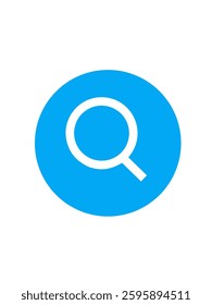 search icon vector image with blue color