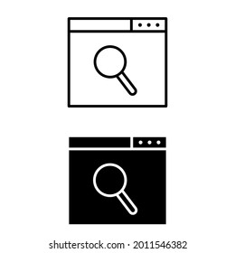 Search icon vector. increase illustration sign. magnifier symbol or logo.