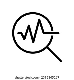 Vector de icono de búsqueda. aumentar el signo de ilustración. símbolo o logotipo del lupa.