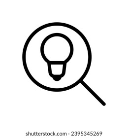 Vector de icono de búsqueda. aumentar el signo de ilustración. símbolo o logotipo del lupa.