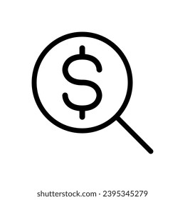 Search icon vector. increase illustration sign. magnifier symbol or logo.