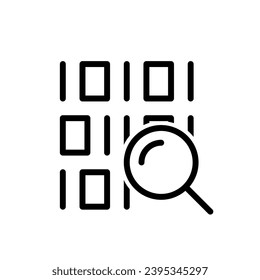 Vector de icono de búsqueda. aumentar el signo de ilustración. símbolo o logotipo del lupa.