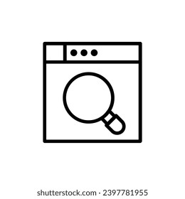 Search icon vector. increase illustration sign. magnifier symbol or logo.
