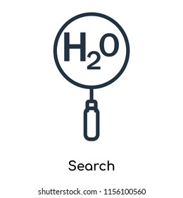 Search icon vector isolated on white background. thin symbols or lined elements in outline style