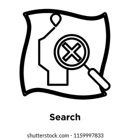 Search icon vector isolated on white background, Search transparent sign , line or linear sign, element design in outline style