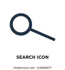Search icon vector isolated on white background, Search transparent sign