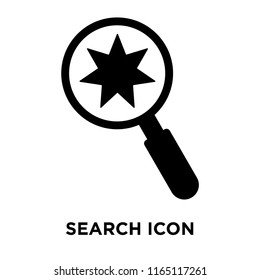 Search icon vector isolated on white background, Search transparent sign , black symbols