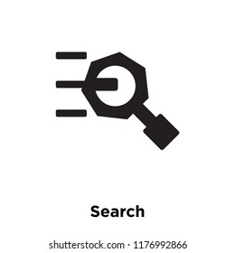 Search icon vector isolated on white background, logo concept of Search sign on transparent background, filled black symbol
