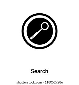 Search icon vector isolated on white background, logo concept of Search sign on transparent background, filled black symbol
