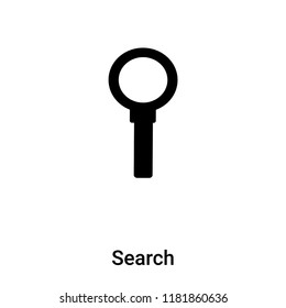 Search icon vector isolated on white background, logo concept of Search sign on transparent background, filled black symbol