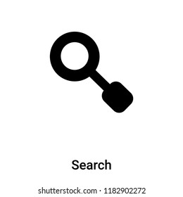 Search icon vector isolated on white background, logo concept of Search sign on transparent background, filled black symbol